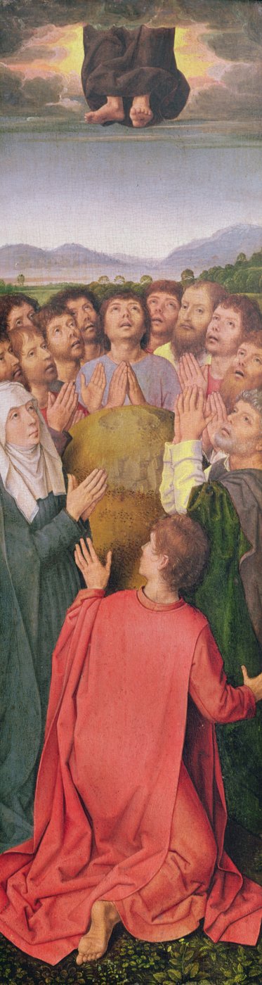 Tríptico da Ressurreição, painel da direita: A Ascensão, c.1485-90 (óleo sobre carvalho) de Hans Memling